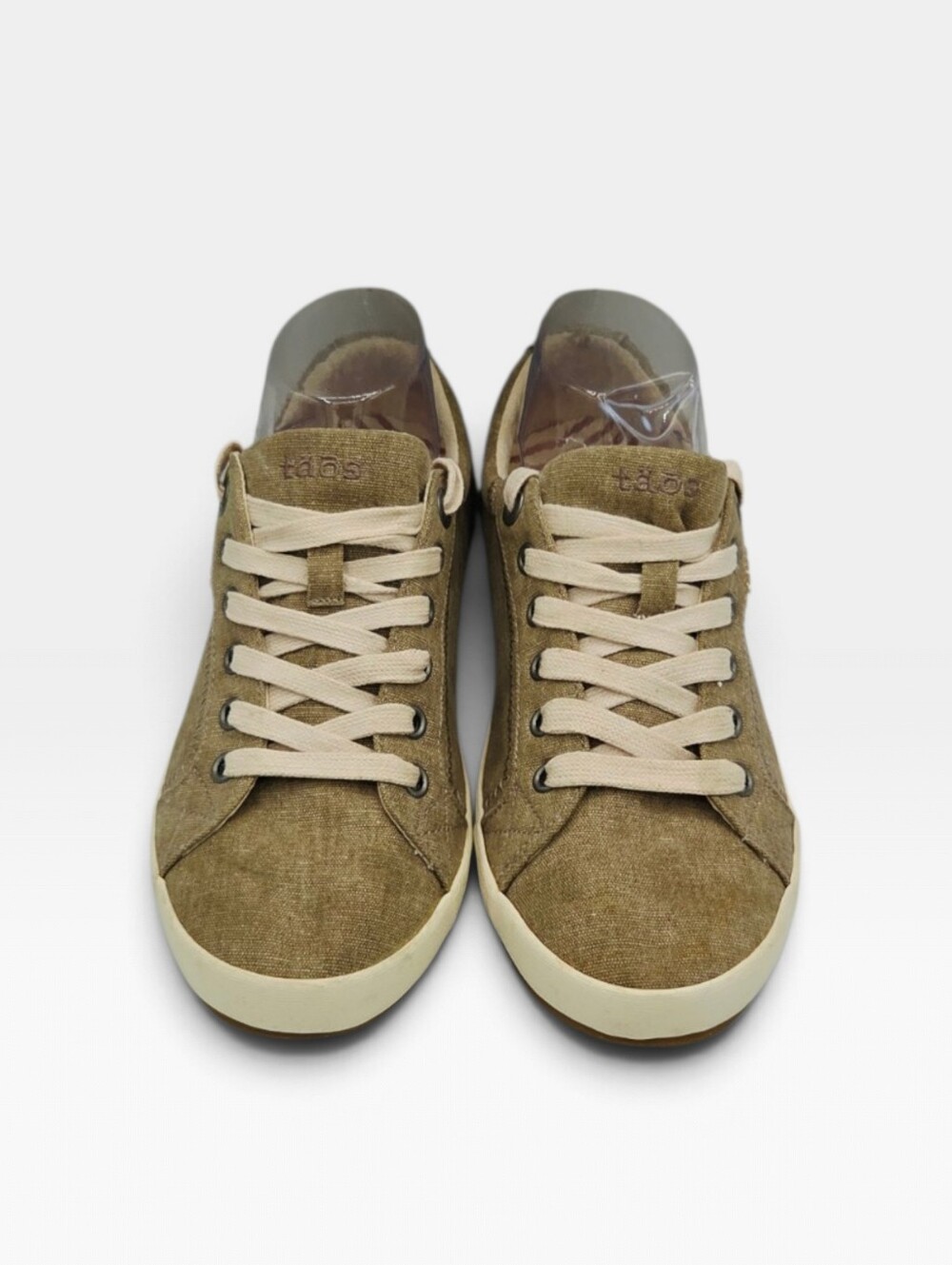 AOS Star Canvas Sneakers Women's US 8.5 EU 39 STA-12844 Tan Khaki Shoes VEUC - Picture 8 of 9